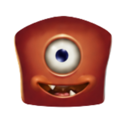 Orangefarbenes einäugiges Alien Symbol im Reactoonz 2 Slot