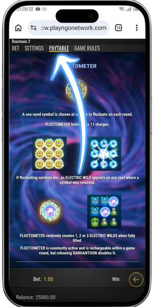 Reactoonz 2 Paytable für Symbole und Funktionen prüfen