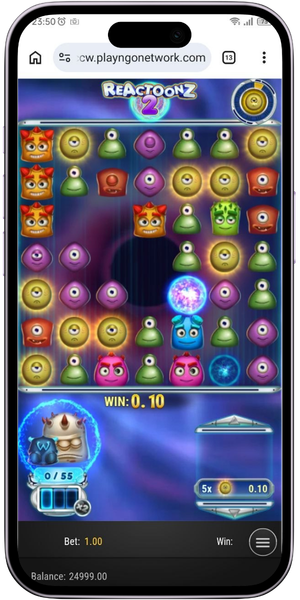 Reactoonz 2 win 0.10